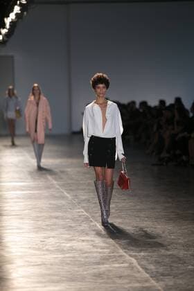 SAO PAULO, Brazil - 10 19 2015: SAO PAULO FASHION WEEK WINTER 2016- Animale during the Sao Paulo Fashion Week Winter 2016 held at Ibirapuera Park.  Ci?axNeder