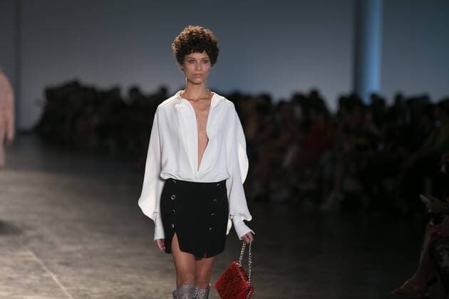 SAO PAULO, Brazil - 10 19 2015: SAO PAULO FASHION WEEK WINTER 2016- Animale during the Sao Paulo Fashion Week Winter 2016 held at Ibirapuera Park.  Ci?axNeder