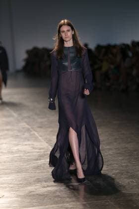 SAO PAULO, Brazil - 10 19 2015: SAO PAULO FASHION WEEK WINTER 2016- Animale during the Sao Paulo Fashion Week Winter 2016 held at Ibirapuera Park.  Ci?axNeder