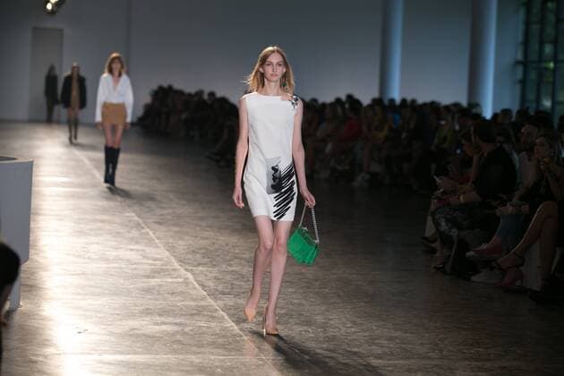 SAO PAULO, Brazil - 10 19 2015: SAO PAULO FASHION WEEK WINTER 2016- Animale during the Sao Paulo Fashion Week Winter 2016 held at Ibirapuera Park.  Ci?axNeder
