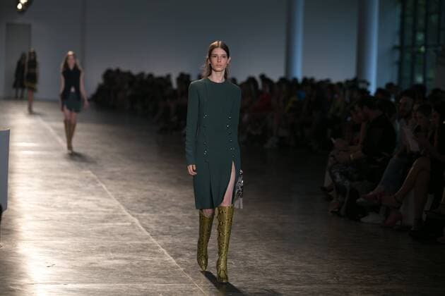 SAO PAULO, Brazil - 10 19 2015: SAO PAULO FASHION WEEK WINTER 2016- Animale during the Sao Paulo Fashion Week Winter 2016 held at Ibirapuera Park.  Ci?axNeder