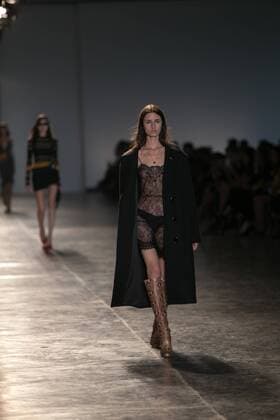 SAO PAULO, Brazil - 10 19 2015: SAO PAULO FASHION WEEK WINTER 2016- Animale during the Sao Paulo Fashion Week Winter 2016 held at Ibirapuera Park.  Ci?axNeder