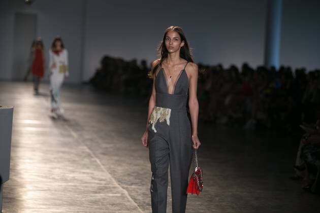 SAO PAULO, Brazil - 10 19 2015: SAO PAULO FASHION WEEK WINTER 2016- Animale during the Sao Paulo Fashion Week Winter 2016 held at Ibirapuera Park.  Ci?axNeder