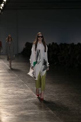 SAO PAULO, Brazil - 10 19 2015: SAO PAULO FASHION WEEK WINTER 2016- Animale during the Sao Paulo Fashion Week Winter 2016 held at Ibirapuera Park.  Ci?axNeder