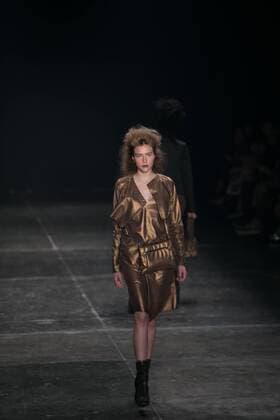 SAO PAULO, Brazil - 10 19 2015: SAO PAULO FASHION WEEK WINTER 2016- A Rachel Davidowicz during Sao Paulo Fashion Week Winter 2016 held at Ibirapuera Park.  Ci?axNeder
