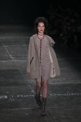 SAO PAULO, Brazil - 10 19 2015: SAO PAULO FASHION WEEK WINTER 2016- A Rachel Davidowicz during Sao Paulo Fashion Week Winter 2016 held at Ibirapuera Park.  Ci?axNeder