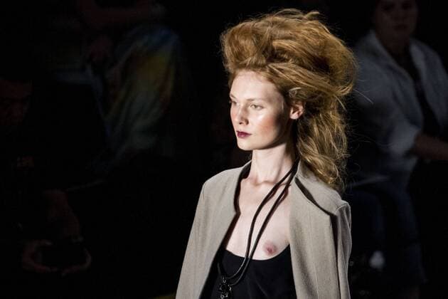 SAO PAULO, Brazil - 10 18 2015: WINTER 2016 Fashion Week stylist Rachel -Desfile Davidowicz during Fashion Week Winter 2016 held in Sao Paulo.  MarcoxGalv?o