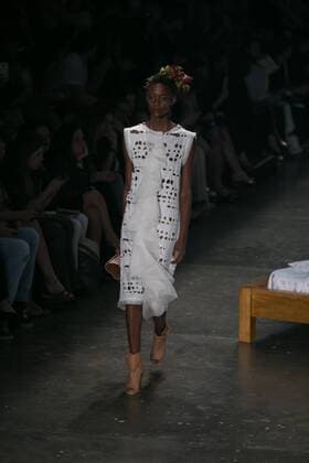 SAO PAULO, Brazil - 10 19 2015: SAO PAULO FASHION WEEK WINTER 2016- Ronaldo Fraga during the Sao Paulo Fashion Week Winter 2016 held at Ibirapuera Park.  Ci?axNeder