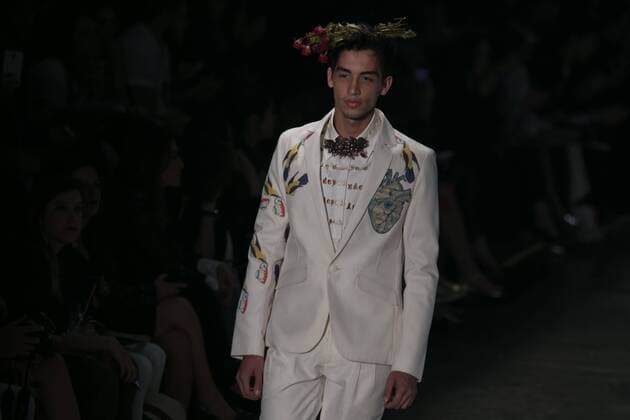 SAO PAULO, Brazil - 10 19 2015: SAO PAULO FASHION WEEK WINTER 2016- Ronaldo Fraga during the Sao Paulo Fashion Week Winter 2016 held at Ibirapuera Park.  Ci?axNeder