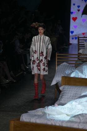 SAO PAULO, Brazil - 10 19 2015: SAO PAULO FASHION WEEK WINTER 2016- Ronaldo Fraga during the Sao Paulo Fashion Week Winter 2016 held at Ibirapuera Park.  Ci?axNeder