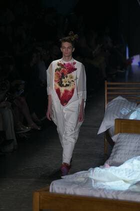SAO PAULO, Brazil - 10 19 2015: SAO PAULO FASHION WEEK WINTER 2016- Ronaldo Fraga during the Sao Paulo Fashion Week Winter 2016 held at Ibirapuera Park.  Ci?axNeder