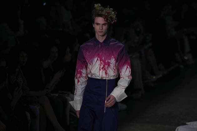 SAO PAULO, Brazil - 10 19 2015: SAO PAULO FASHION WEEK WINTER 2016- Ronaldo Fraga during the Sao Paulo Fashion Week Winter 2016 held at Ibirapuera Park.  Ci?axNeder