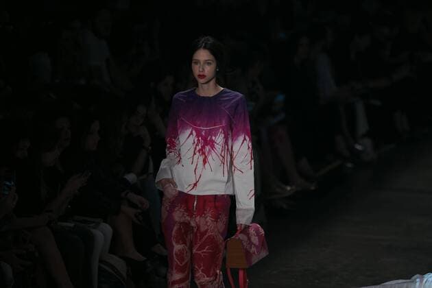 SAO PAULO, Brazil - 10 19 2015: SAO PAULO FASHION WEEK WINTER 2016- Ronaldo Fraga during the Sao Paulo Fashion Week Winter 2016 held at Ibirapuera Park.  Ci?axNeder