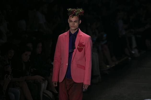 SAO PAULO, Brazil - 10 19 2015: SAO PAULO FASHION WEEK WINTER 2016- Ronaldo Fraga during the Sao Paulo Fashion Week Winter 2016 held at Ibirapuera Park.  Ci?axNeder