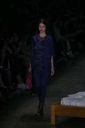 SAO PAULO, Brazil - 10 19 2015: SAO PAULO FASHION WEEK WINTER 2016- Ronaldo Fraga during the Sao Paulo Fashion Week Winter 2016 held at Ibirapuera Park.  Ci?axNeder