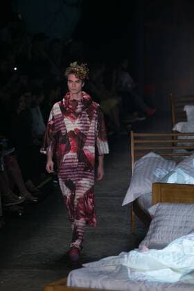 SAO PAULO, Brazil - 10 19 2015: SAO PAULO FASHION WEEK WINTER 2016- Ronaldo Fraga during the Sao Paulo Fashion Week Winter 2016 held at Ibirapuera Park.  Ci?axNeder
