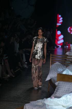SAO PAULO, Brazil - 10 19 2015: SAO PAULO FASHION WEEK WINTER 2016- Ronaldo Fraga during the Sao Paulo Fashion Week Winter 2016 held at Ibirapuera Park.  Ci?axNeder