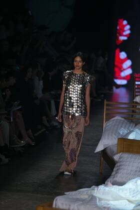SAO PAULO, Brazil - 10 19 2015: SAO PAULO FASHION WEEK WINTER 2016- Ronaldo Fraga during the Sao Paulo Fashion Week Winter 2016 held at Ibirapuera Park.  Ci?axNeder