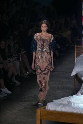 SAO PAULO, Brazil - 10 19 2015: SAO PAULO FASHION WEEK WINTER 2016- Ronaldo Fraga during the Sao Paulo Fashion Week Winter 2016 held at Ibirapuera Park.  Ci?axNeder