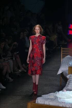 SAO PAULO, Brazil - 10 19 2015: SAO PAULO FASHION WEEK WINTER 2016- Ronaldo Fraga during the Sao Paulo Fashion Week Winter 2016 held at Ibirapuera Park.  Ci?axNeder