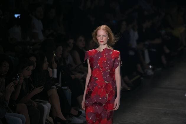 SAO PAULO, Brazil - 10 19 2015: SAO PAULO FASHION WEEK WINTER 2016- Ronaldo Fraga during the Sao Paulo Fashion Week Winter 2016 held at Ibirapuera Park.  Ci?axNeder