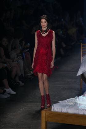 SAO PAULO, Brazil - 10 19 2015: SAO PAULO FASHION WEEK WINTER 2016- Ronaldo Fraga during the Sao Paulo Fashion Week Winter 2016 held at Ibirapuera Park.  Ci?axNeder
