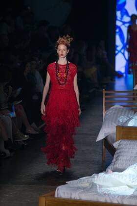 SAO PAULO, Brazil - 10 19 2015: SAO PAULO FASHION WEEK WINTER 2016- Ronaldo Fraga during the Sao Paulo Fashion Week Winter 2016 held at Ibirapuera Park.  Ci?axNeder
