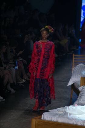 SAO PAULO, Brazil - 10 19 2015: SAO PAULO FASHION WEEK WINTER 2016- Ronaldo Fraga during the Sao Paulo Fashion Week Winter 2016 held at Ibirapuera Park.  Ci?axNeder