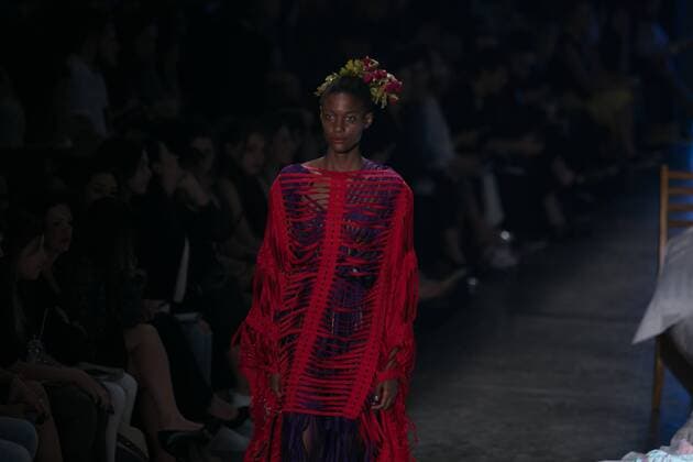 SAO PAULO, Brazil - 10 19 2015: SAO PAULO FASHION WEEK WINTER 2016- Ronaldo Fraga during the Sao Paulo Fashion Week Winter 2016 held at Ibirapuera Park.  Ci?axNeder