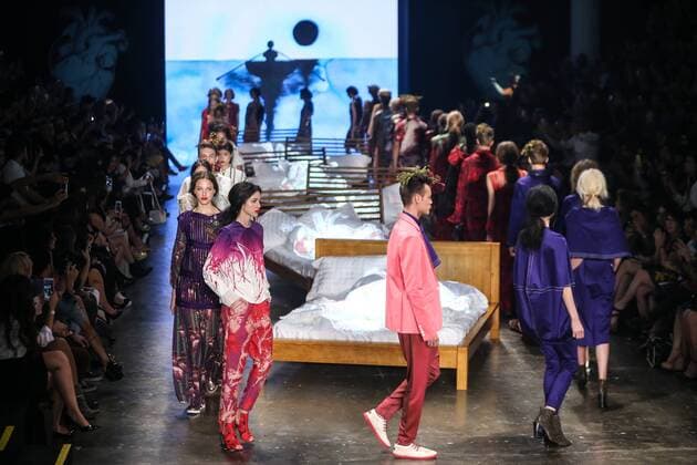 Oct. 19, 2015 - Sao Paulo, Brazil - A models present the creations of Ronaldo Fraga during the 2016 Winter collection of the Sao Paulo Fashion Week. Sao Paulo Brazil - ZUMAp133