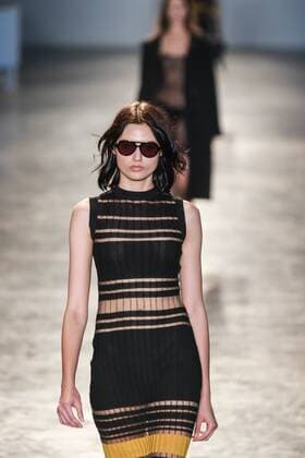 Oct. 19, 2015 - Sao Paulo, Sao Paulo, Brazil - A model presents a creation by Animale during the 2016 Winter collection of the Sao Paulo Fashion Week in Sao Paulo. Sao Paulo Brazil - ZUMAp133