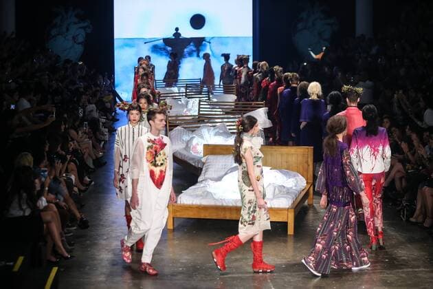 Oct. 19, 2015 - Sao Paulo, Brazil - A models present the creations of Ronaldo Fraga during the 2016 Winter collection of the Sao Paulo Fashion Week. Sao Paulo Brazil - ZUMAp133
