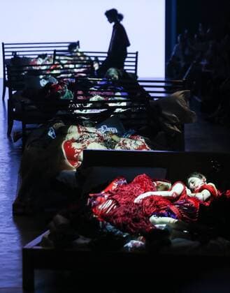 Oct. 19, 2015 - Sao Paulo, Brazil - A models present creations of Ronaldo Fraga during the 2016 Winter collection of the Sao Paulo Fashion Week. Sao Paulo Brazil - ZUMAp133