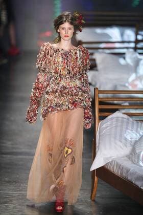 Oct. 19, 2015 - Sao Paulo, Brazil - A model presents a creation by Ronaldo Fraga during the 2016 Winter collection of the Sao Paulo Fashion Week. Sao Paulo Brazil - ZUMAp133