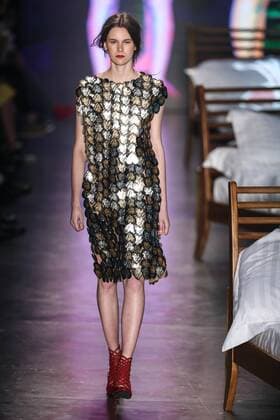 Oct. 19, 2015 - Sao Paulo, Brazil - A model presents a creation by Ronaldo Fraga during the 2016 Winter collection of the Sao Paulo Fashion Week. Sao Paulo Brazil - ZUMAp133