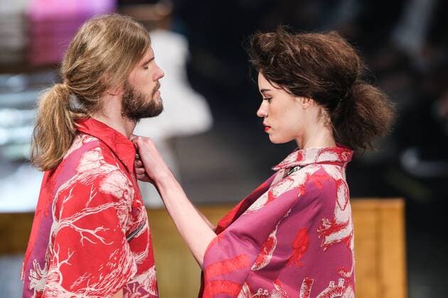 Oct. 19, 2015 - Sao Paulo, Brazil - A models present a creation by Ronaldo Fraga during the 2016 Winter collection of the Sao Paulo Fashion Week. Sao Paulo Brazil - ZUMAp133