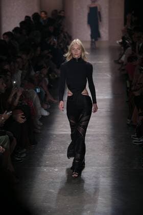 SAO PAULO, Brazil - 10 19 2015: SAO PAULO FASHION WEEK WINTER 2016- Lilly Sarti during Sao Paulo Fashion Week Winter 2016 held at Ibirapuera Park.  Ci?axNeder
