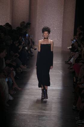 SAO PAULO, Brazil - 10 19 2015: SAO PAULO FASHION WEEK WINTER 2016- Lilly Sarti during Sao Paulo Fashion Week Winter 2016 held at Ibirapuera Park.  Ci?axNeder