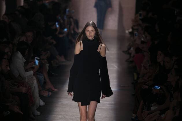 SAO PAULO, Brazil - 10 19 2015: SAO PAULO FASHION WEEK WINTER 2016- Lilly Sarti during Sao Paulo Fashion Week Winter 2016 held at Ibirapuera Park.  Ci?axNeder