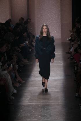 SAO PAULO, Brazil - 10 19 2015: SAO PAULO FASHION WEEK WINTER 2016- Lilly Sarti during Sao Paulo Fashion Week Winter 2016 held at Ibirapuera Park.  Ci?axNeder
