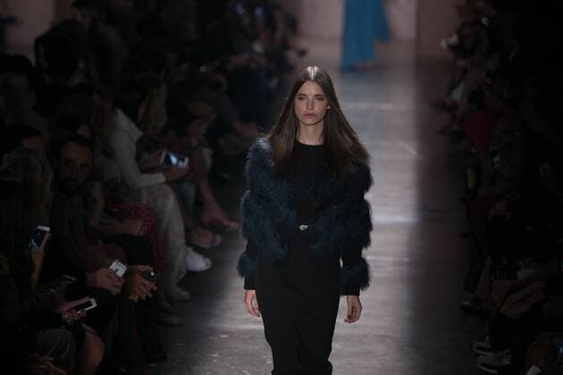 SAO PAULO, Brazil - 10 19 2015: SAO PAULO FASHION WEEK WINTER 2016- Lilly Sarti during Sao Paulo Fashion Week Winter 2016 held at Ibirapuera Park.  Ci?axNeder
