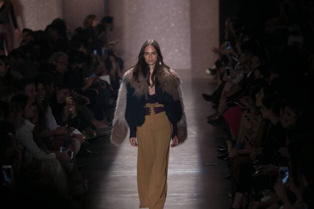 SAO PAULO, Brazil - 10 19 2015: SAO PAULO FASHION WEEK WINTER 2016- Lilly Sarti during Sao Paulo Fashion Week Winter 2016 held at Ibirapuera Park.  Ci?axNeder