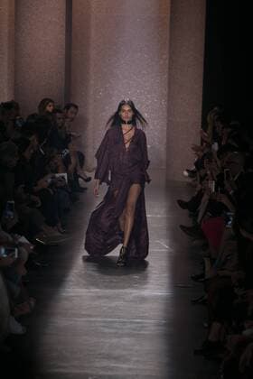 SAO PAULO, Brazil - 10 19 2015: SAO PAULO FASHION WEEK WINTER 2016- Lilly Sarti during Sao Paulo Fashion Week Winter 2016 held at Ibirapuera Park.  Ci?axNeder