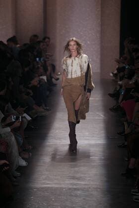 SAO PAULO, Brazil - 10 19 2015: SAO PAULO FASHION WEEK WINTER 2016- Lilly Sarti during Sao Paulo Fashion Week Winter 2016 held at Ibirapuera Park.  Ci?axNeder
