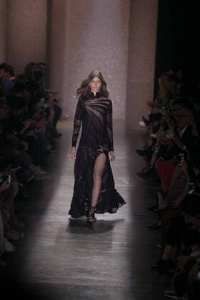 SAO PAULO, Brazil - 10 19 2015: SAO PAULO FASHION WEEK WINTER 2016- Lilly Sarti during Sao Paulo Fashion Week Winter 2016 held at Ibirapuera Park.  Ci?axNeder