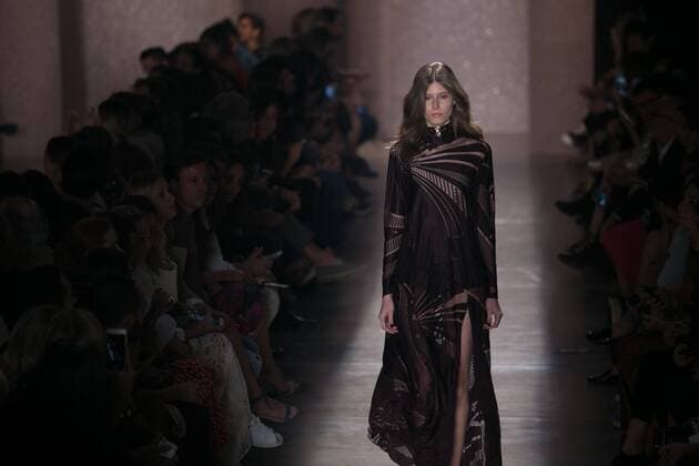 SAO PAULO, Brazil - 10 19 2015: SAO PAULO FASHION WEEK WINTER 2016- Lilly Sarti during Sao Paulo Fashion Week Winter 2016 held at Ibirapuera Park.  Ci?axNeder