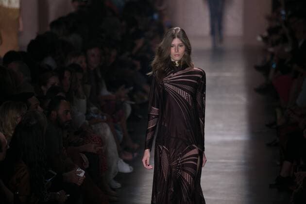 SAO PAULO, Brazil - 10 19 2015: SAO PAULO FASHION WEEK WINTER 2016- Lilly Sarti during Sao Paulo Fashion Week Winter 2016 held at Ibirapuera Park.  Ci?axNeder