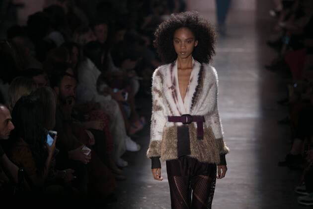 SAO PAULO, Brazil - 10 19 2015: SAO PAULO FASHION WEEK WINTER 2016- Lilly Sarti during Sao Paulo Fashion Week Winter 2016 held at Ibirapuera Park.  Ci?axNeder