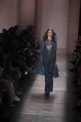 SAO PAULO, Brazil - 10 19 2015: SAO PAULO FASHION WEEK WINTER 2016- Lilly Sarti during Sao Paulo Fashion Week Winter 2016 held at Ibirapuera Park.  Ci?axNeder