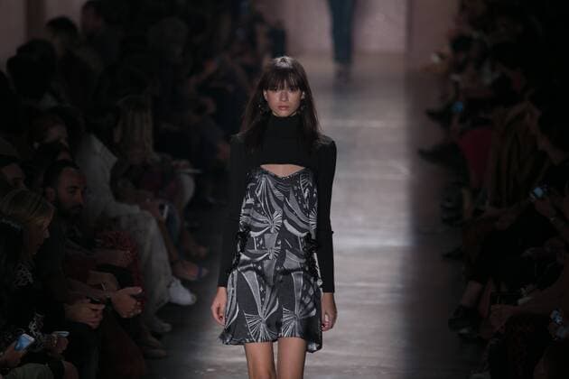 SAO PAULO, Brazil - 10 19 2015: SAO PAULO FASHION WEEK WINTER 2016- Lilly Sarti during Sao Paulo Fashion Week Winter 2016 held at Ibirapuera Park.  Ci?axNeder